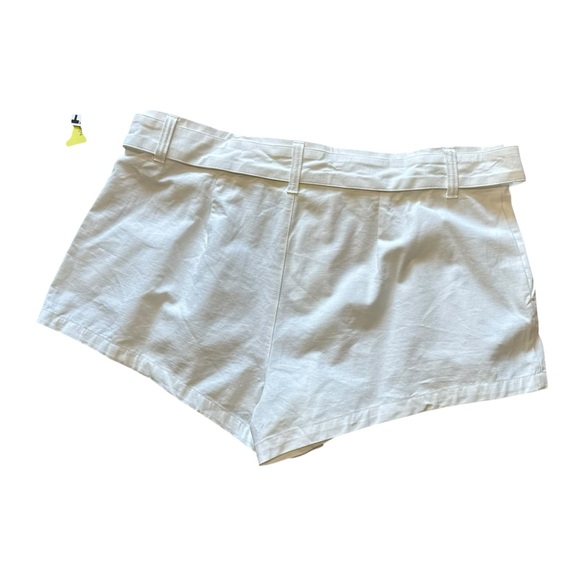 Target Jenee Naylor Future Collective High Rise Belted White Trouser Shorts - Picture 5 of 7